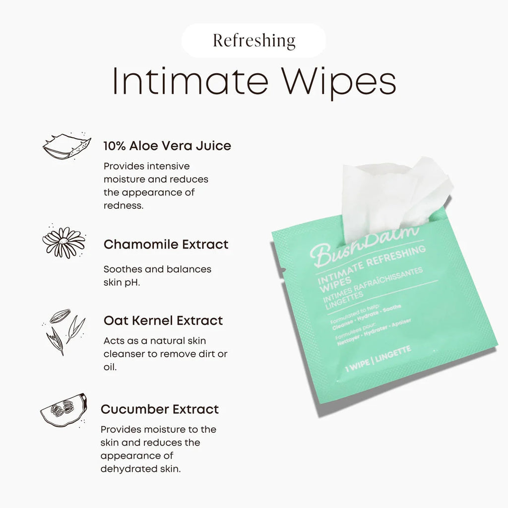 Intimate Refreshing Wipes - BUSH BALM