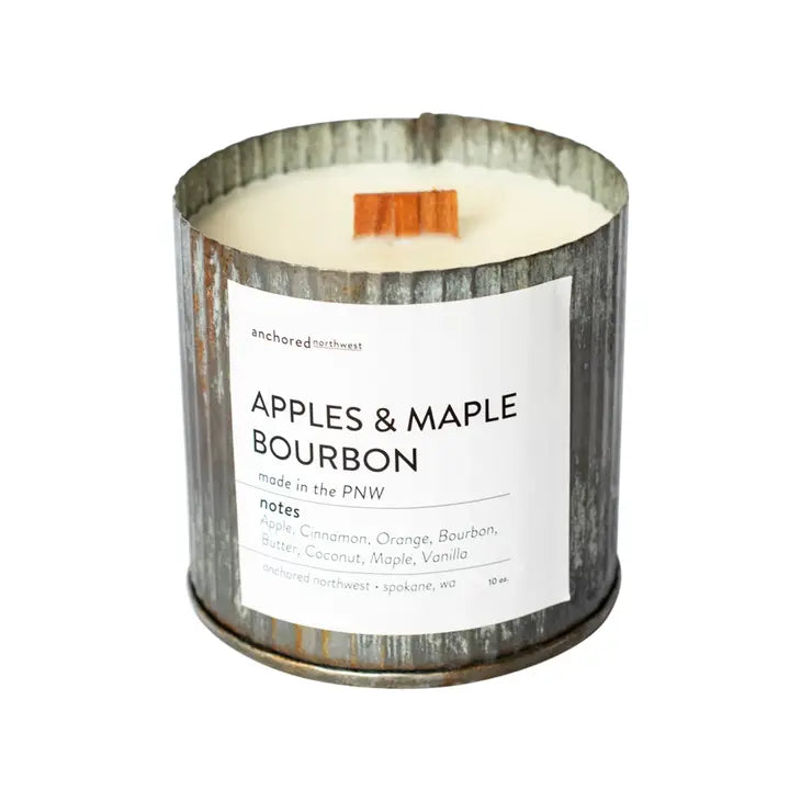 Apples and Bourbon Wood Wick Farmhouse Soy Candle