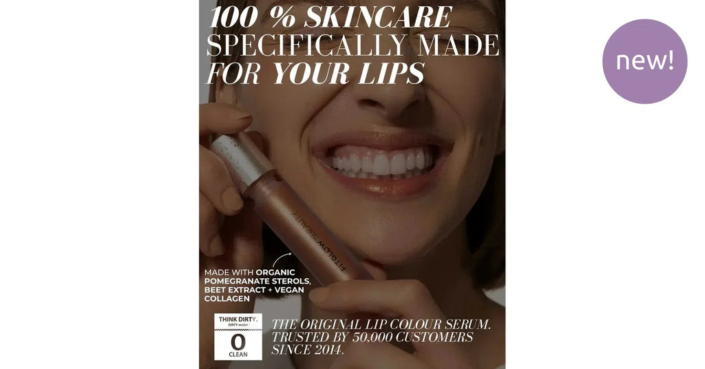 Fitglow Lip Colour Serum - Buff, 10g, organic lip volumizer, hydrates with pomegranate sterols and beet extract.