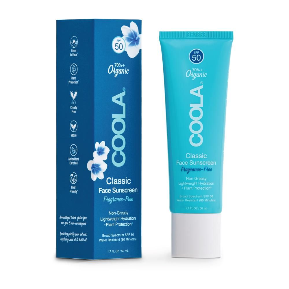 Coola Classic Face Organic Sunscreen Lotion SPF 50 - Fragrance-Free